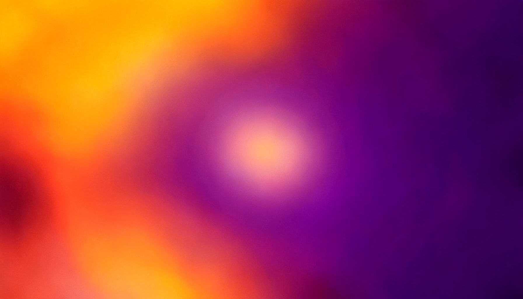 Vibrant abstract album-art style image with warm orange and deep purple gradients, soft glow at center