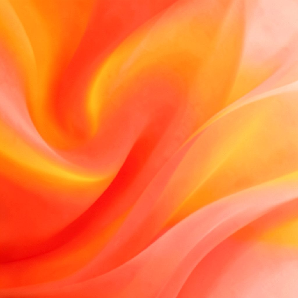 Vibrant orange and coral abstract album cover with energetic, warm hues